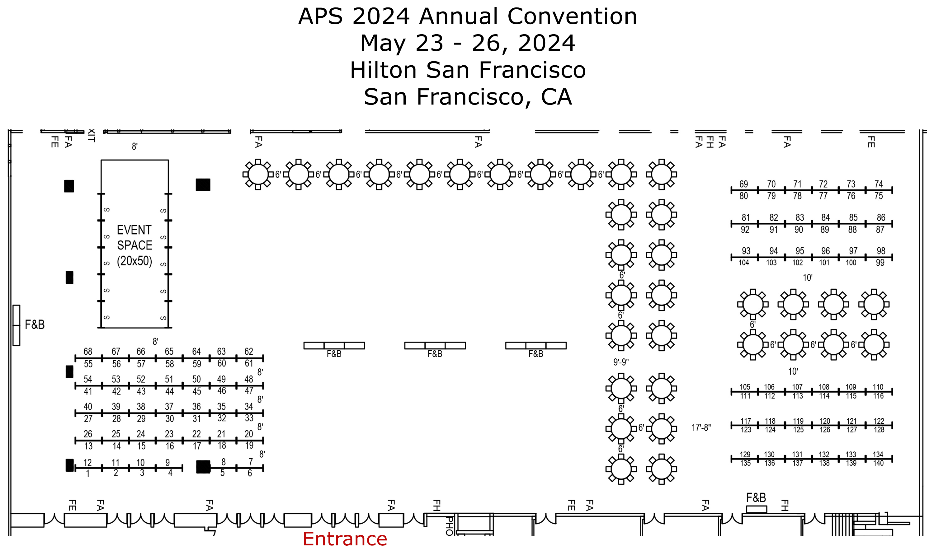 APS 2024 Expo Event Exhibitor Floor Plan