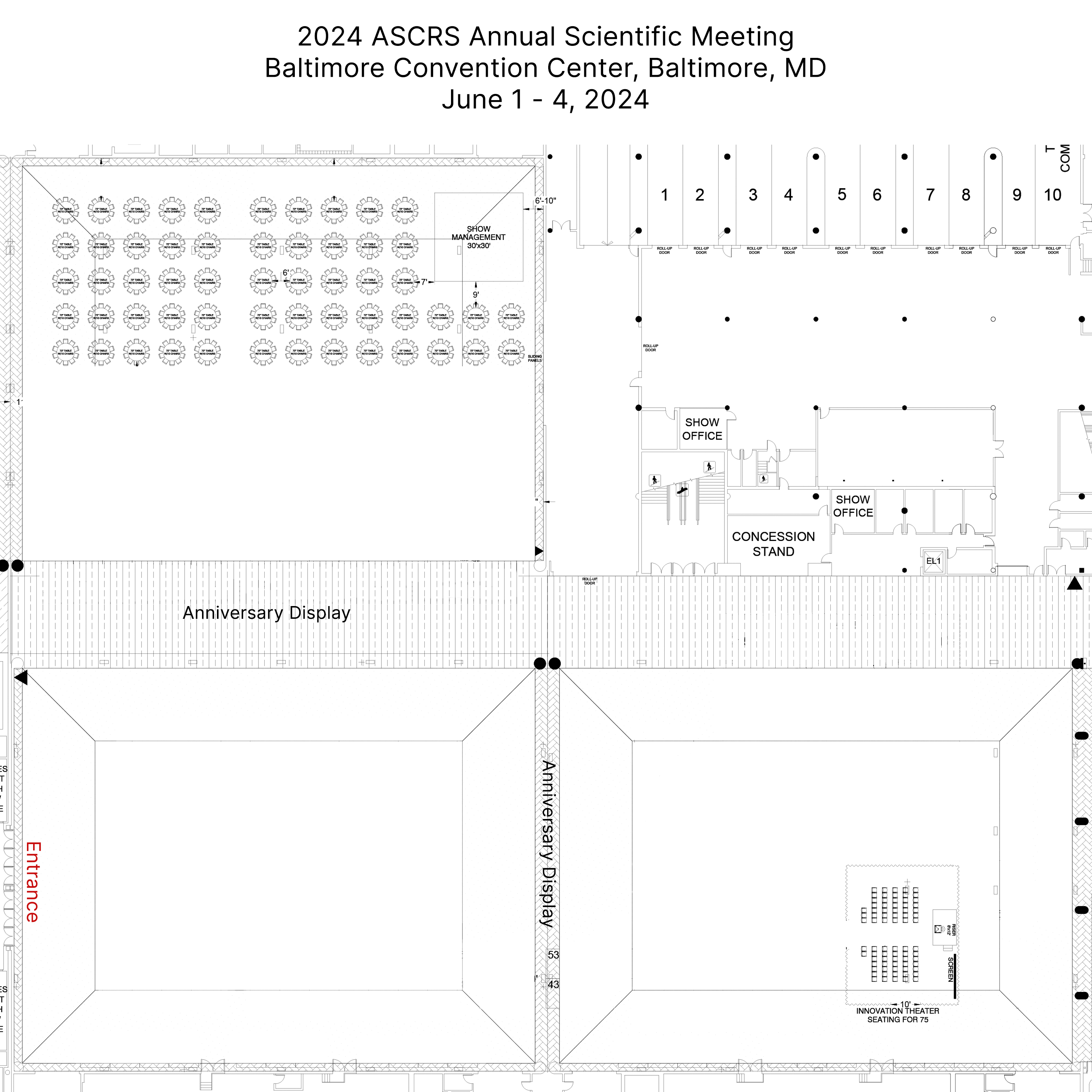 2024 ASCRS Annual Scientific Meeting Exhibitor Floor Plan