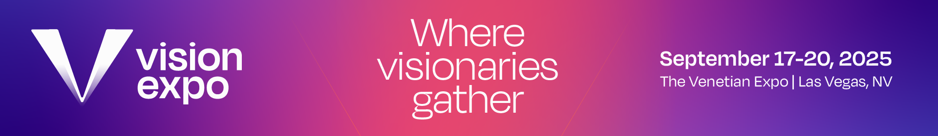 Vision Expo West 2025 Event Banner